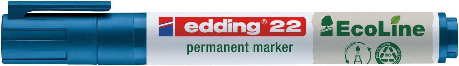 edding 22 EcoLine Permanentmarker 1.0 - 5.0 mm Blau