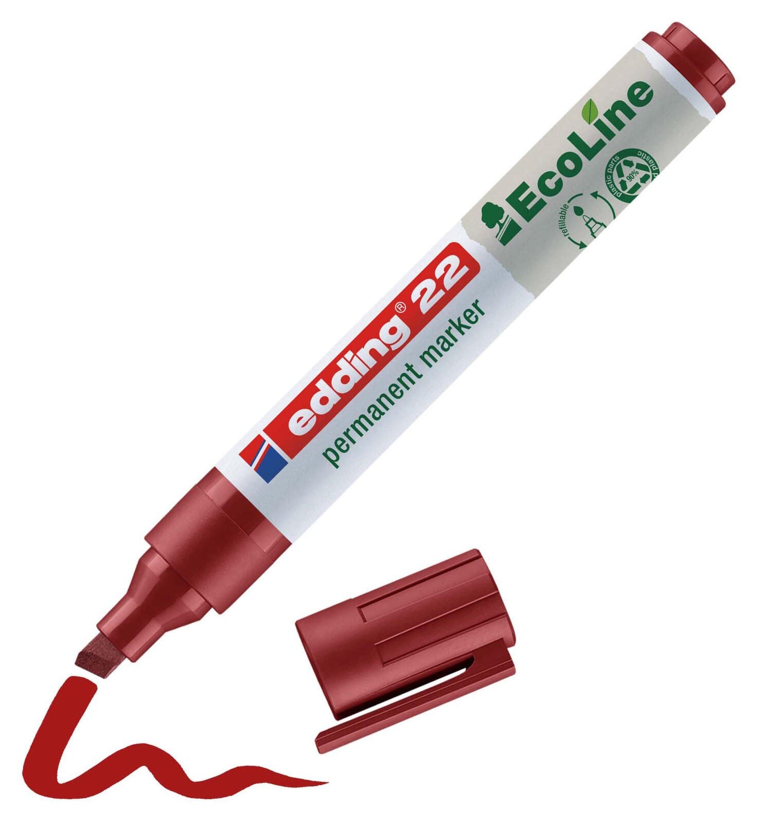 edding 22 EcoLine Permanentmarker 1.0 - 5.0 mm Rot