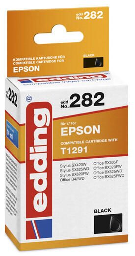 edding Druckerpatrone EDD-282 schwarz kompatibel zu EPSON T1291L