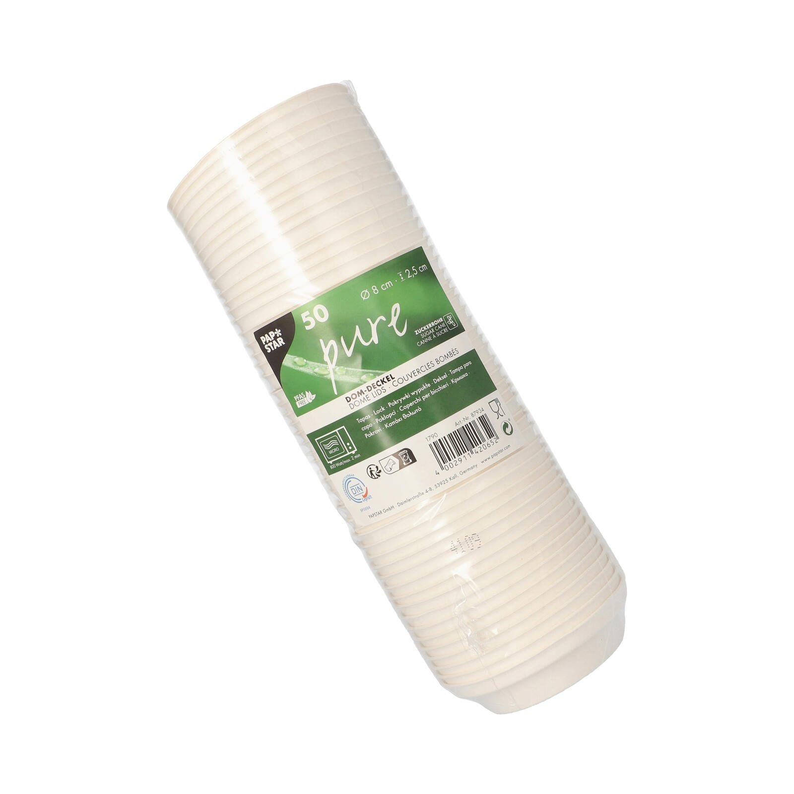 PAPSTAR pure Deckel für Einweg-Kaffeebecher 8 cm weiß