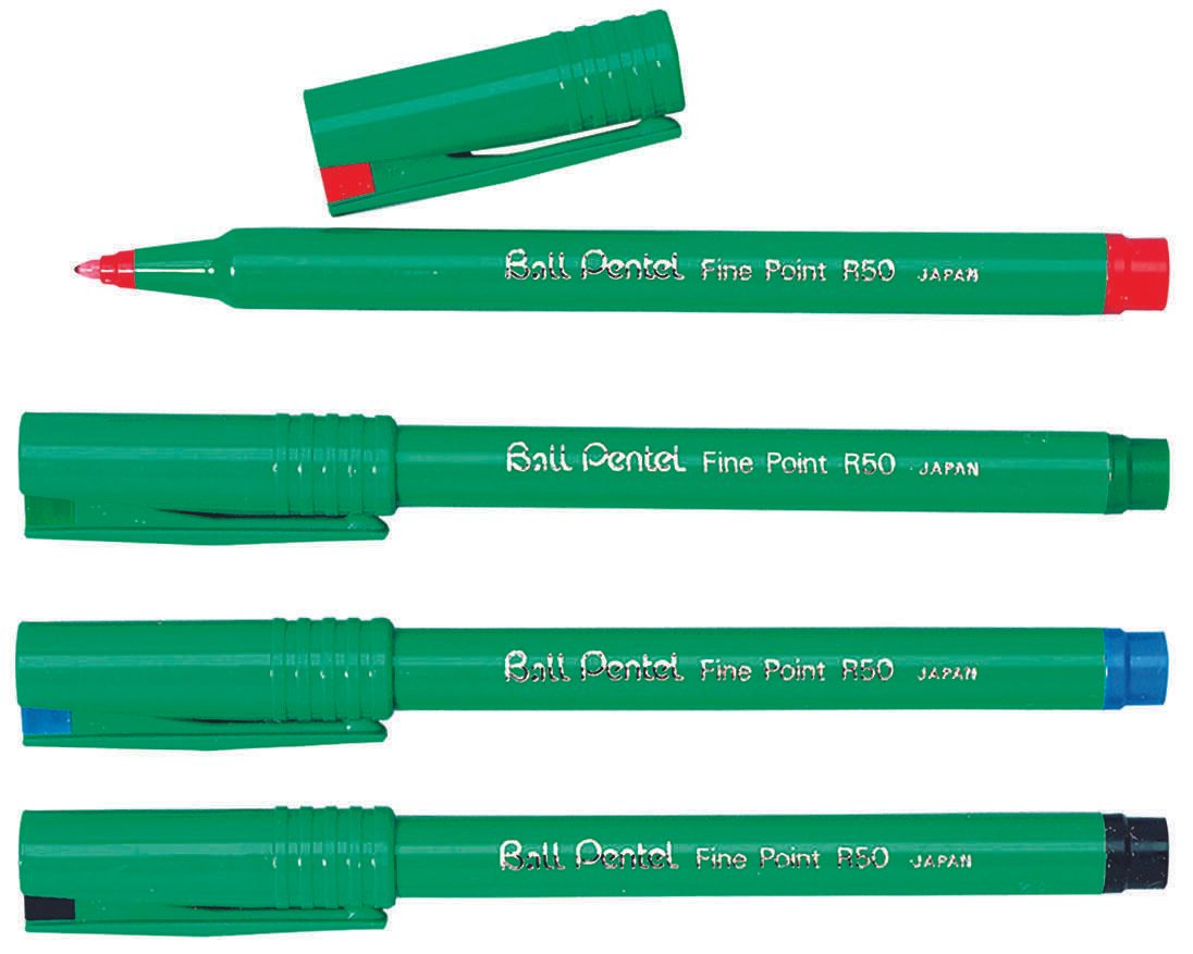 Pentel Ball R50 Tintenroller 0.4 mm Grün