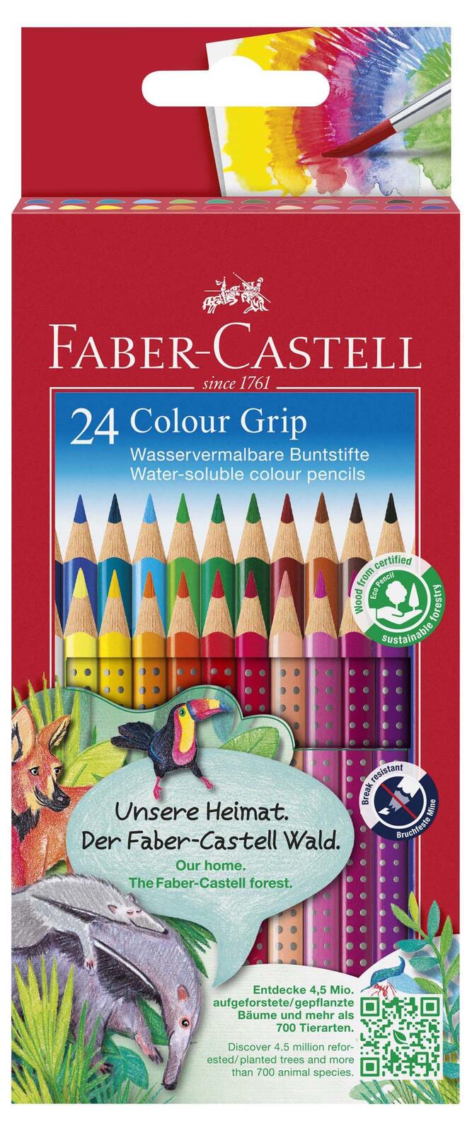 FABER-CASTELL Buntstifte Colour GRIP Mehrfarbig