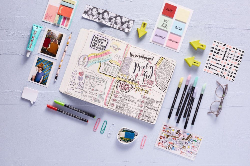 edding Filzstifte 1200 Blau