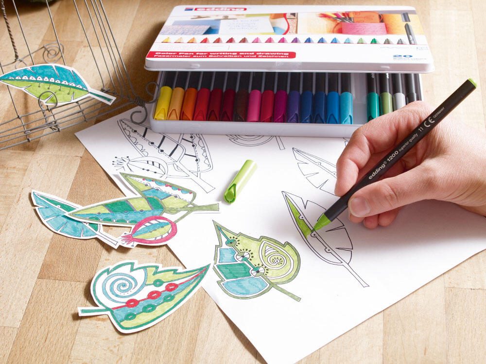 edding Filzstifte 1200 Blau