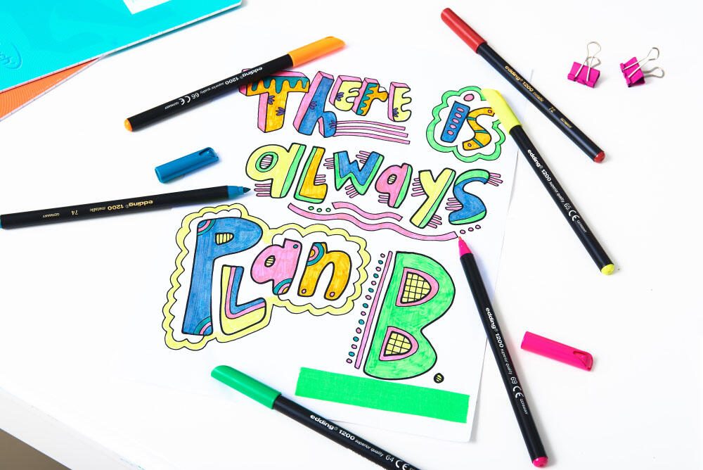 edding Filzstifte 1200 Blau