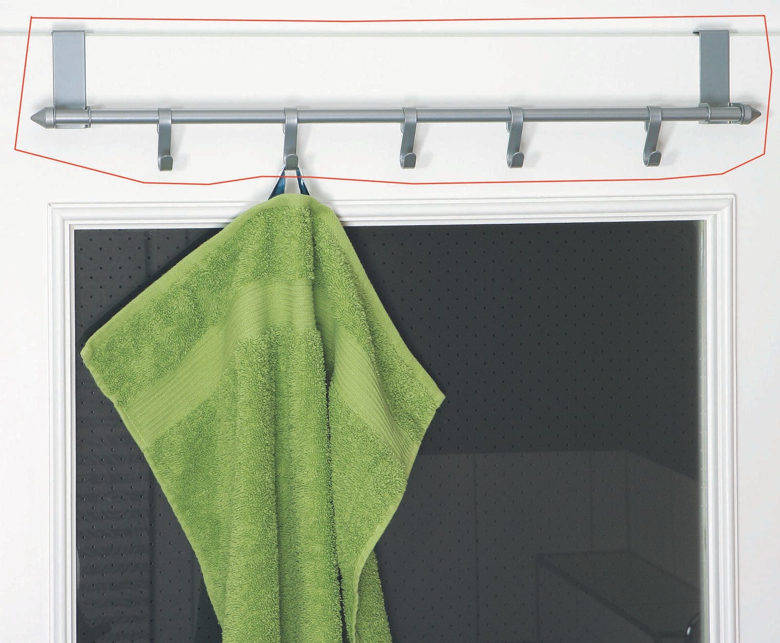 Türgarderobe mit 5 Haken silber