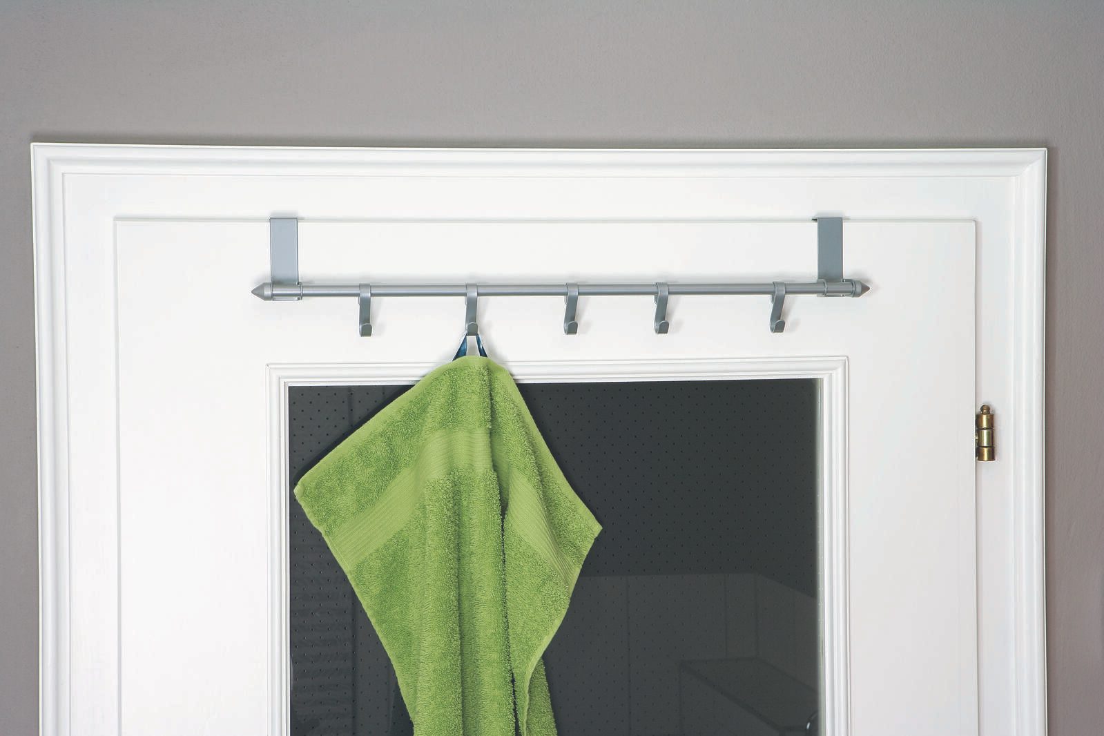 Türgarderobe mit 5 Haken silber
