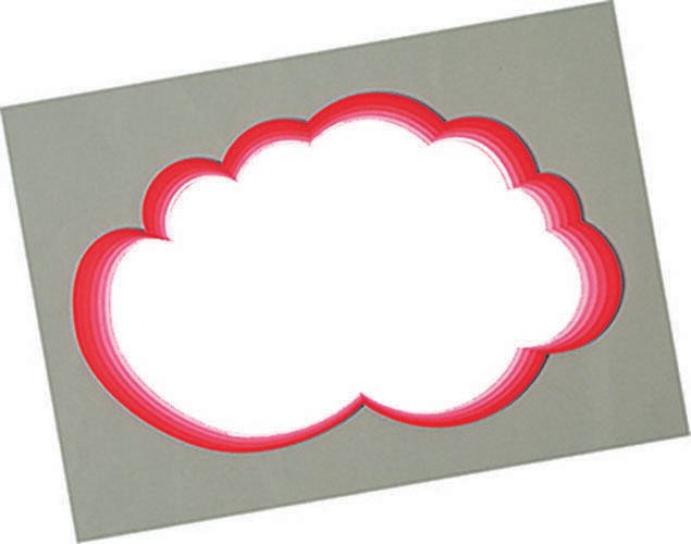Moderationskarten 41,0 x 26,0 cm weiß/rot