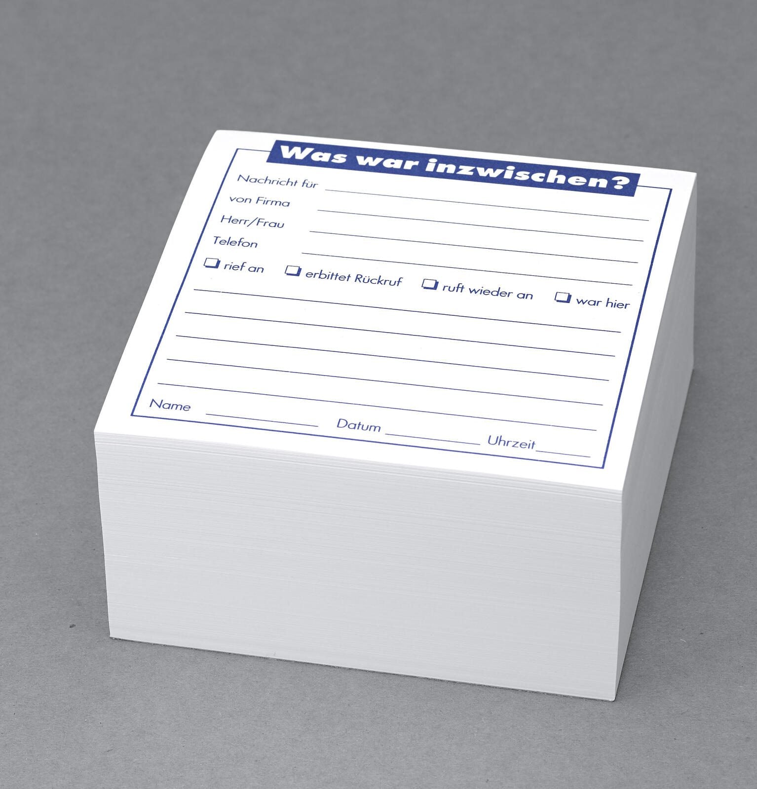 Notizwürfel 9.8 cm x 9.8 cm weiß