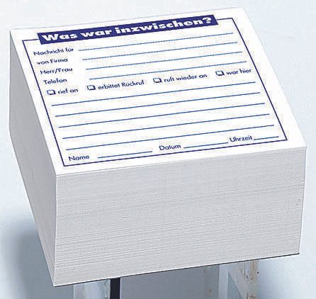 Notizwürfel 9.8 cm x 9.8 cm weiß