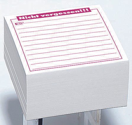 Notizwürfel 9.8 cm x 9.8 cm weiß