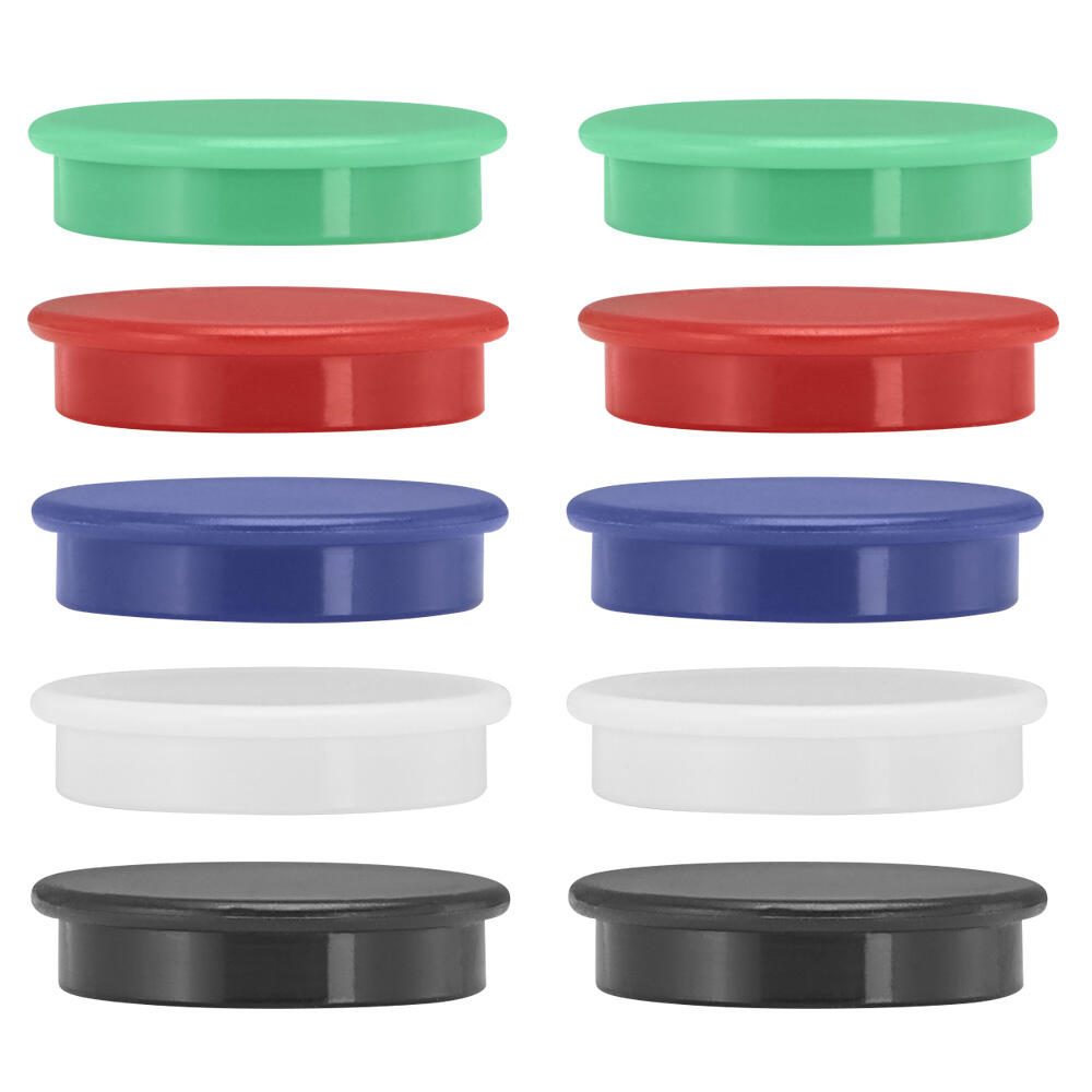 Magnete Ø 3,2 x 0,73 je 2x schwarz, weiß, blau, rot, grün
