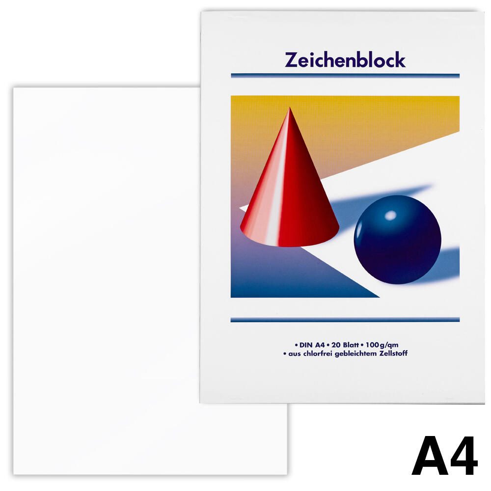 Zeichenblöcke DIN A4 20 Blatt