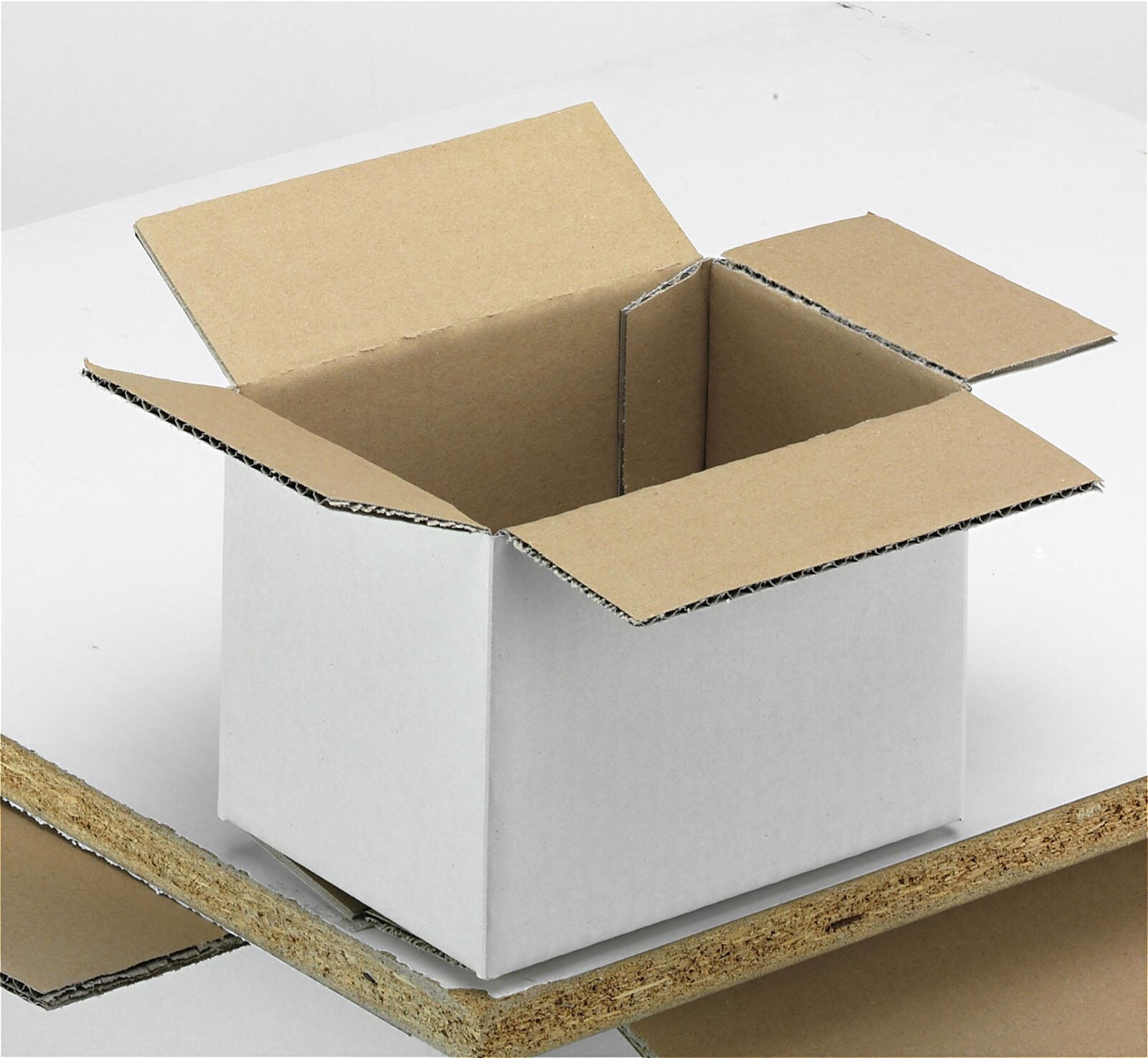 Nestler Wellpapp-Faltkartons 1-wellig weiß 18,0 x 12,0 x 12,0 cm