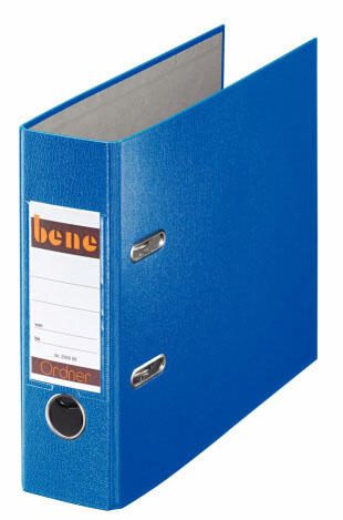 bene Ordner Rückenbreite 7.5 cm DIN A5 quer Kunststoff blau