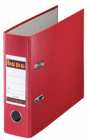 bene Ordner Rückenbreite 7.5 cm DIN A5 quer Kunststoff rot