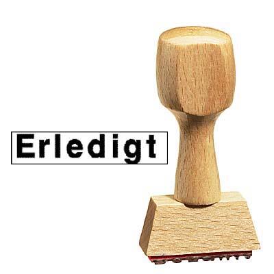 Textstempel 'ERLEDIGT'