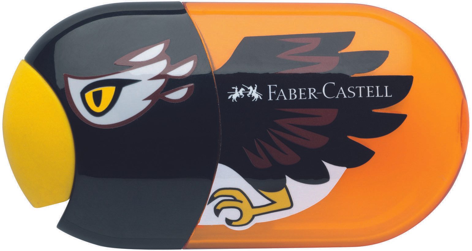 FABER-CASTELL Dosenspitzer doppelt schwarz/rot