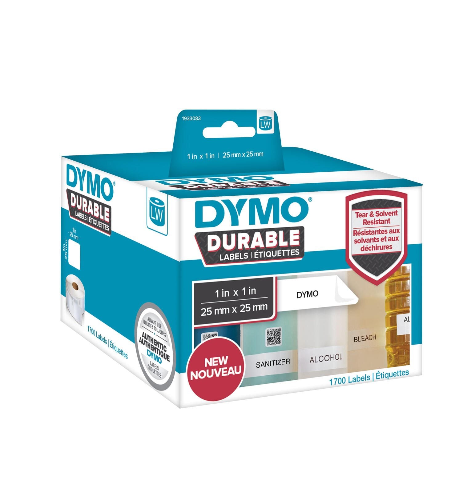 Dymo Hochleistungs-Etiketten DYMO Etiketten LW 25x25 Kunst. 2112286 25 mm x 25 mm weiß