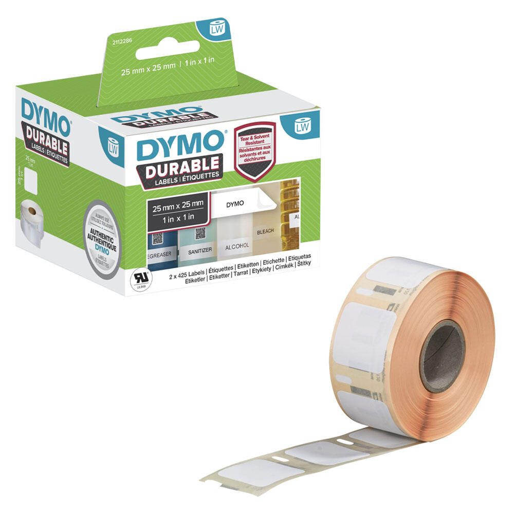 Dymo Hochleistungs-Etiketten DYMO Etiketten LW 25x25 Kunst. 2112286 25 mm x 25 mm weiß