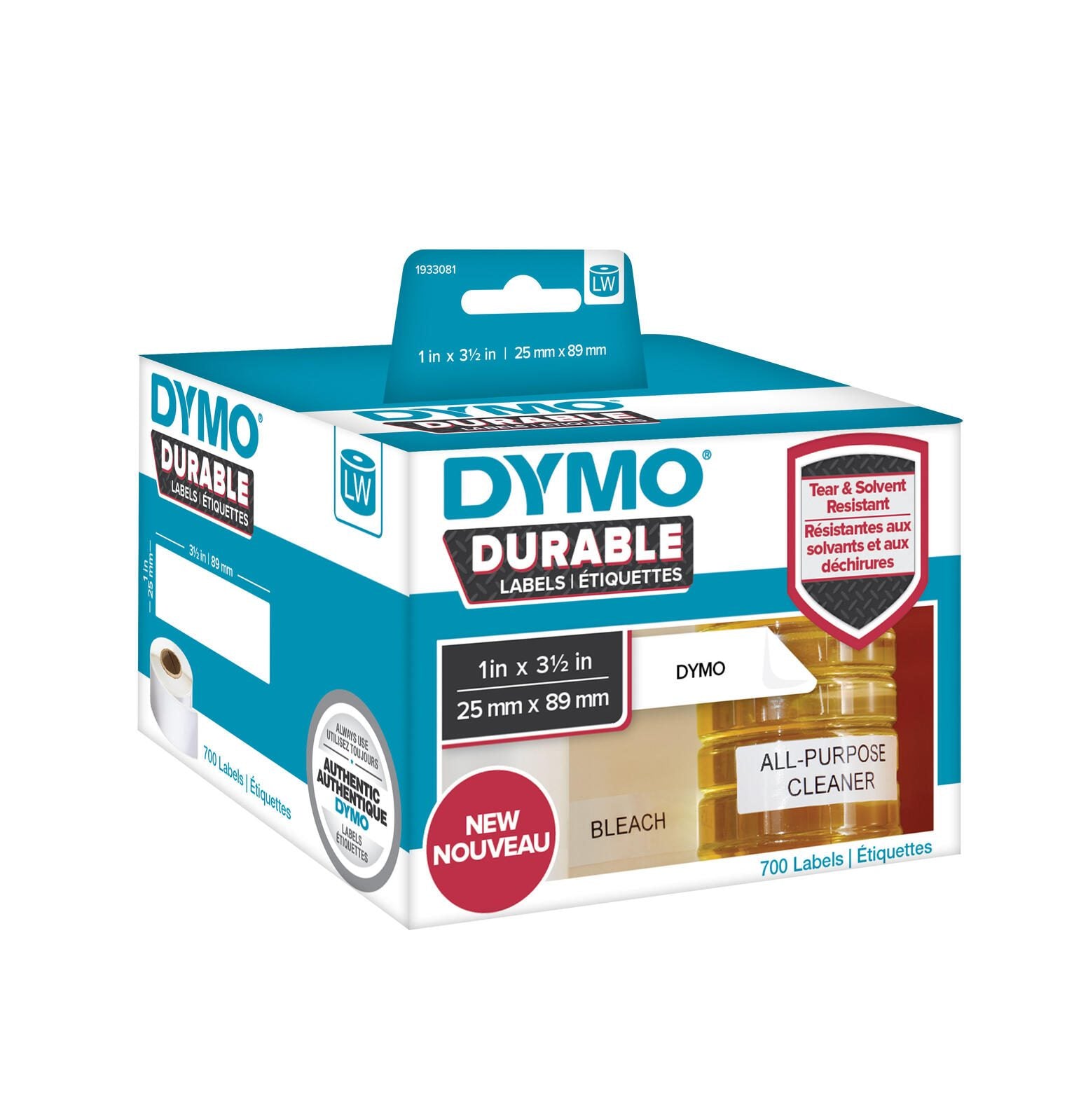Dymo Hochleistungs-Etiketten DYMO Etiketten LW 25x89 Kunst. 2112285 89 mm x 25 mm weiß