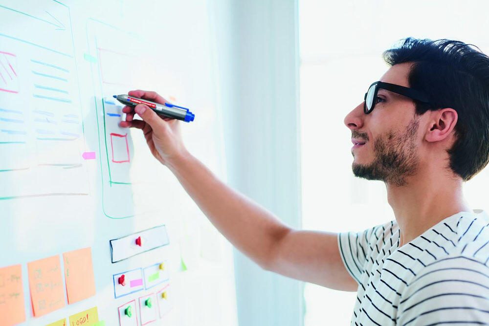 edding retract 12 Whiteboard-Marker 1.5 - 3.0 mm Blau