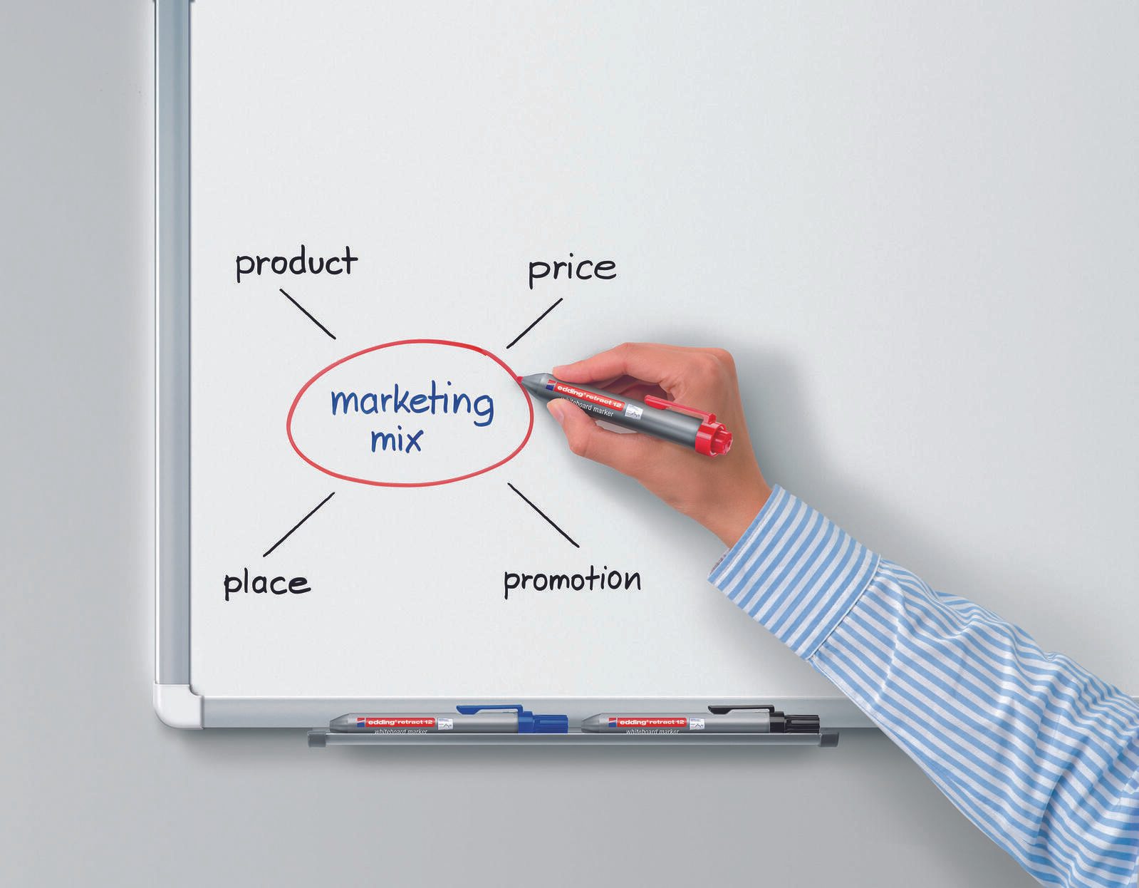 edding retract 12 Whiteboard-Marker 1.5 - 3.0 mm Rot