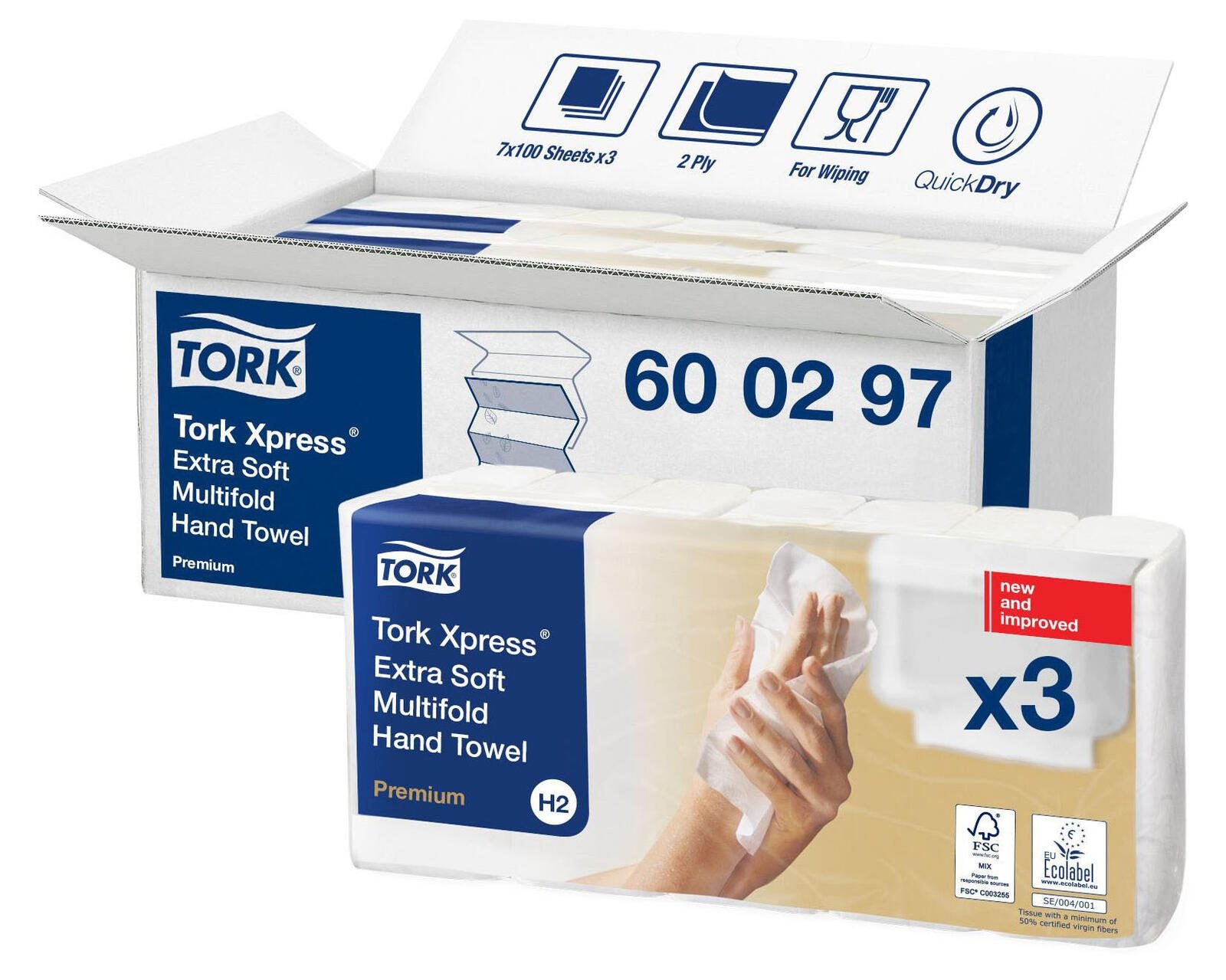 TORK Papierhandtücher Premium 2-lagig