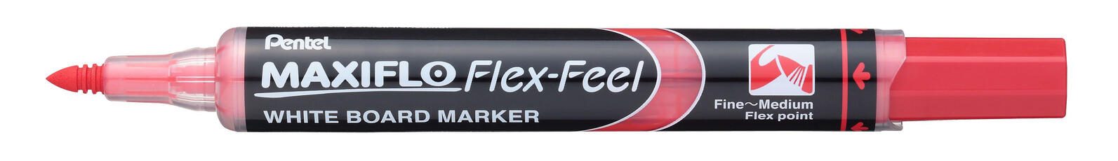 Pentel MAXIFLO Flex-Feel Whiteboard-Marker 2.0 - 5.0 mm Rot