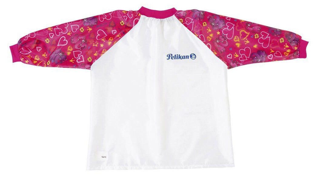 Pelikan Mädchen Kinder Malschürze weiß/pink