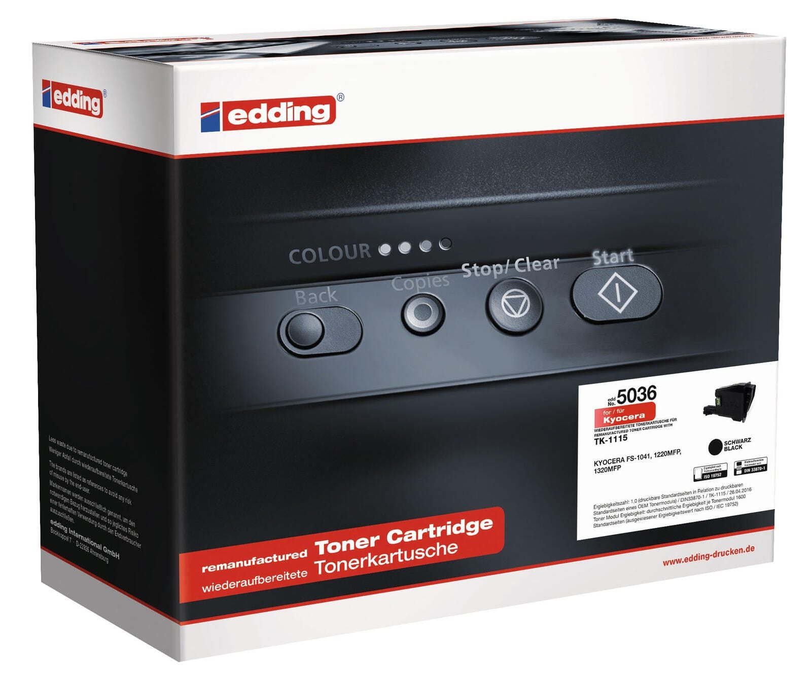 edding Toner EDD-5036 schwarz kompatibel zu KYOCERA TK-1115