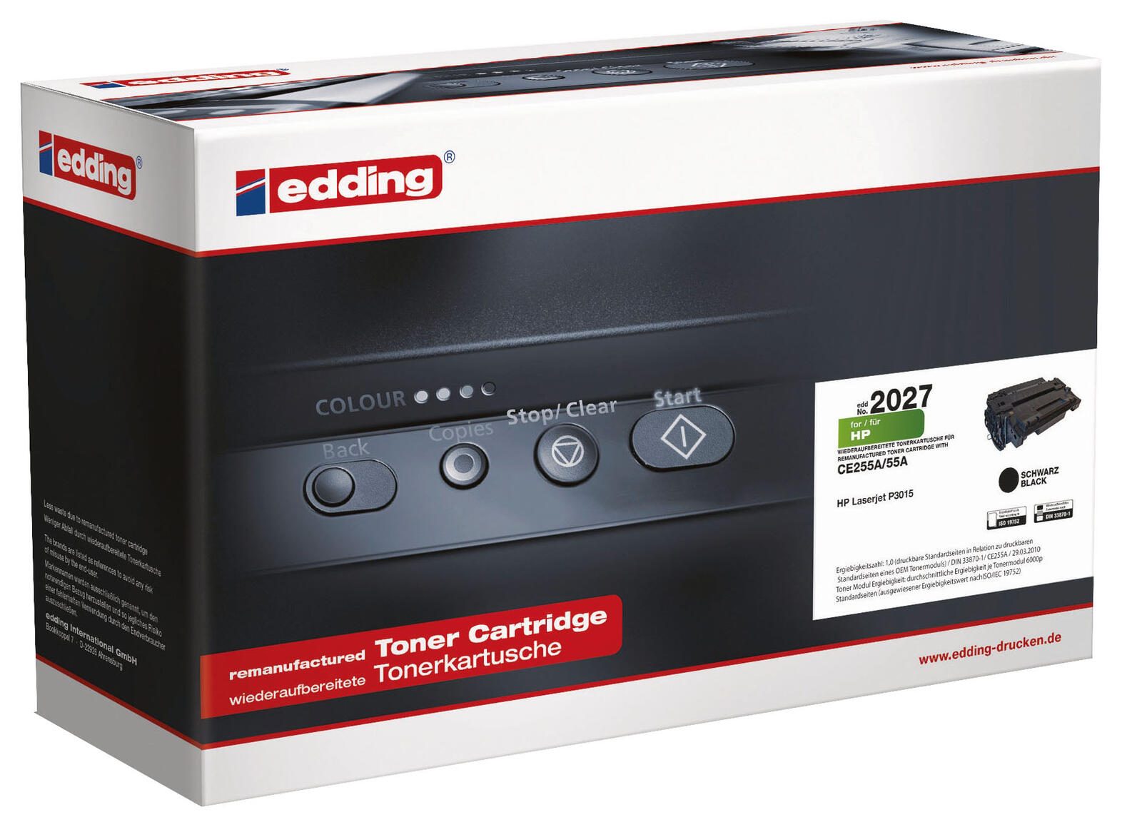 edding Toner EDD-2027 schwarz kompatibel zu HP 55A (CE255A)