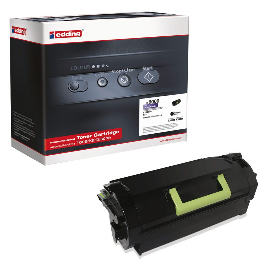 edding Toner EDD-6009 schwarz kompatibel zu LEXMARK 52D2000