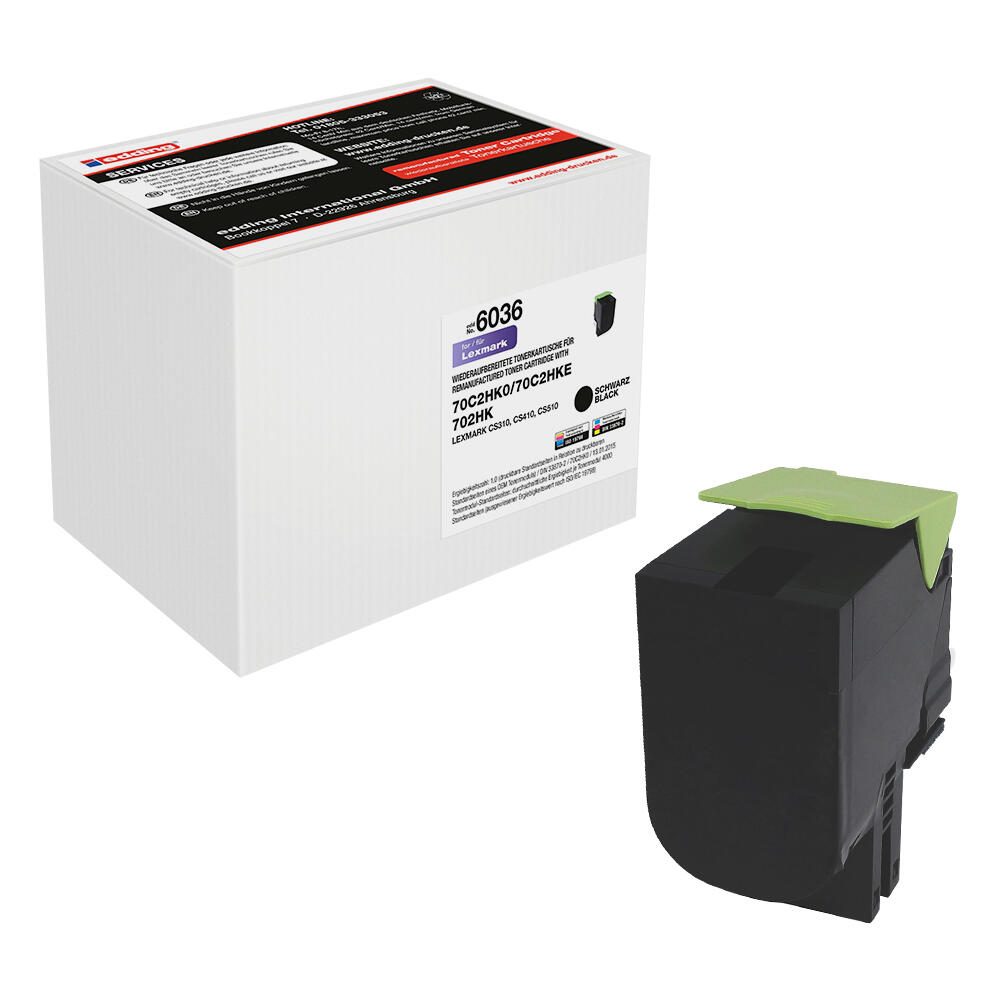 edding Toner EDD-6036 schwarz kompatibel zu LEXMARK 70C2HK0