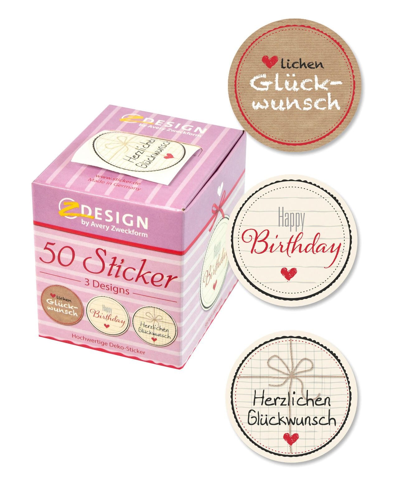 AVERY Zweckform Aufkleber Herzlichen Glückwunsch