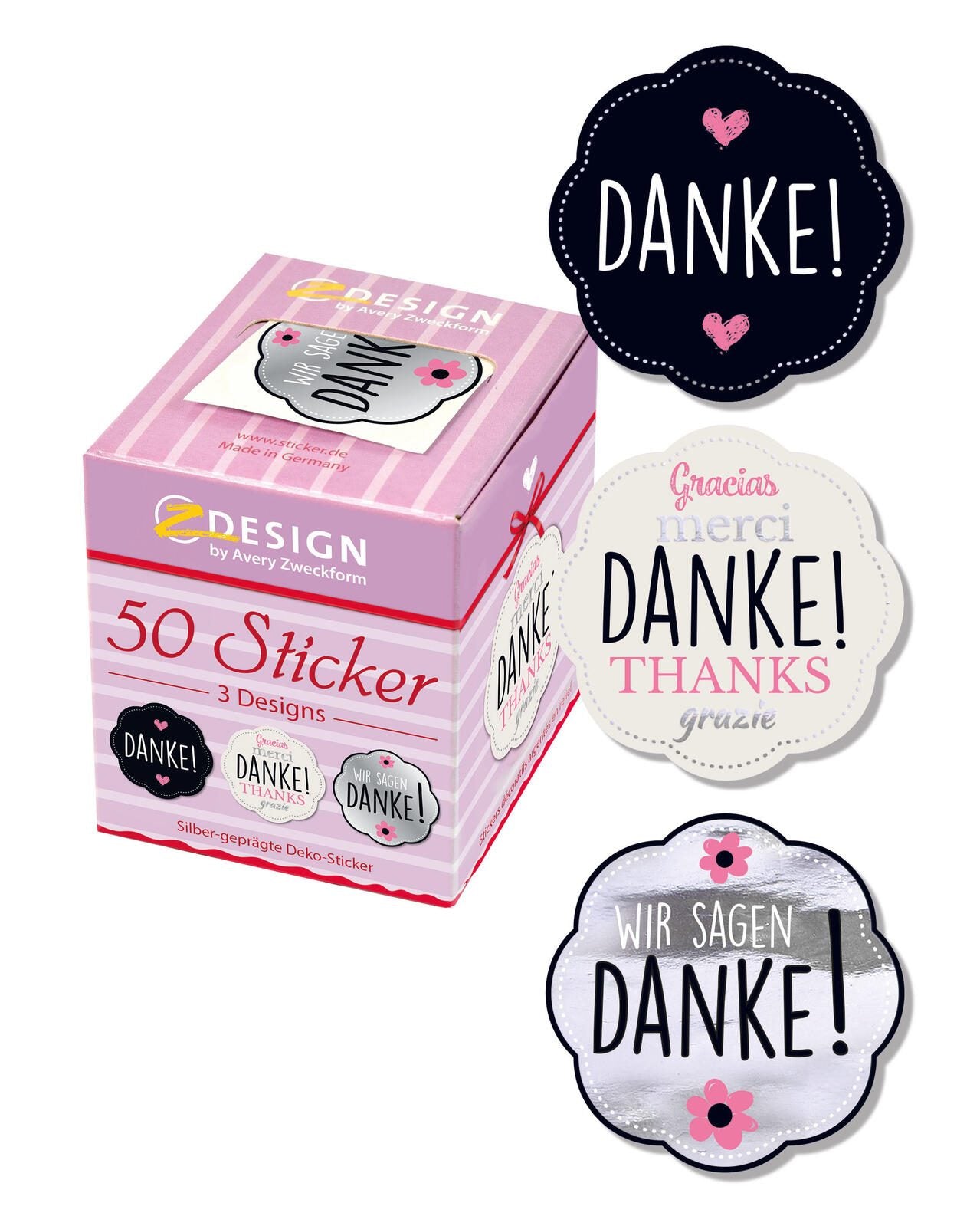 AVERY Zweckform Aufkleber Danke