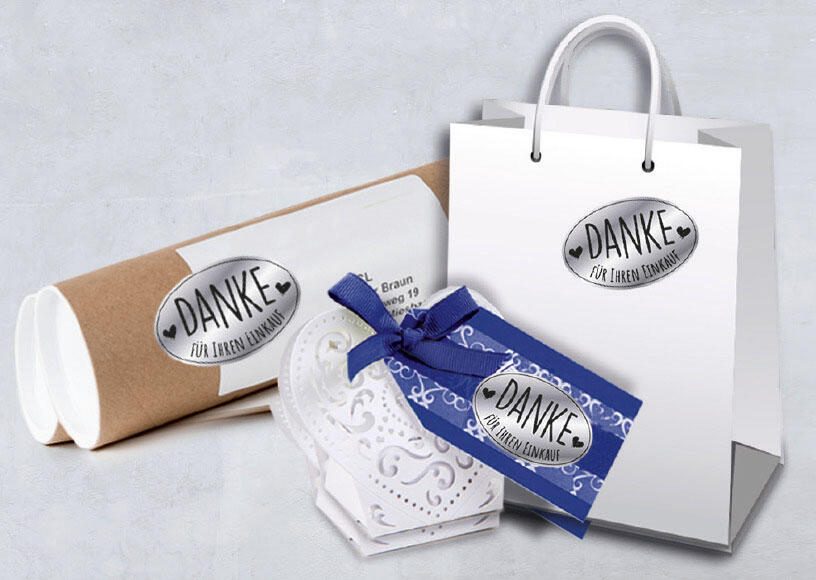 AVERY Zweckform Aufkleber Danke für Ihren Einkauf