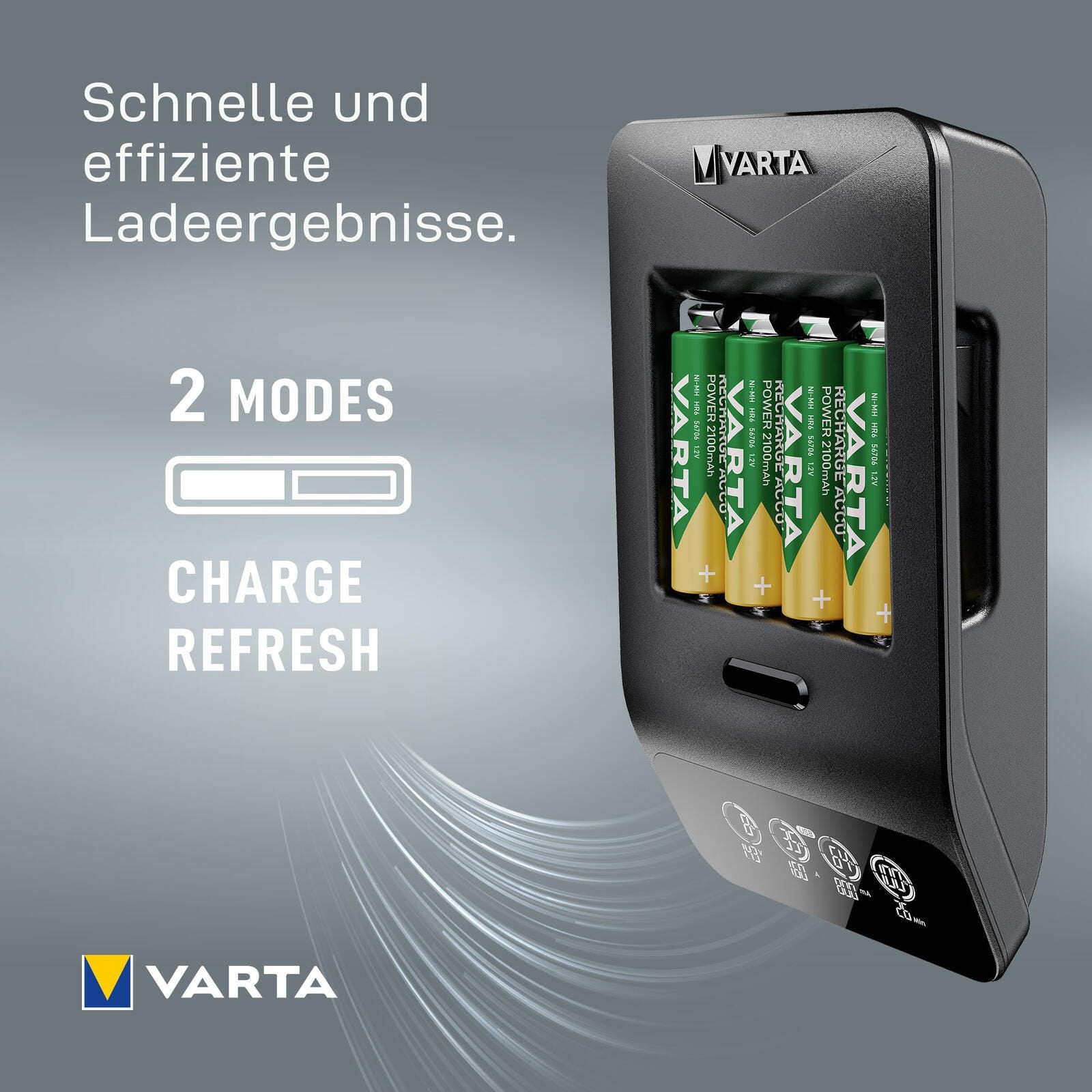 VARTA Akku-Ladegerät inkl. Akkus LCD Smart Charger+