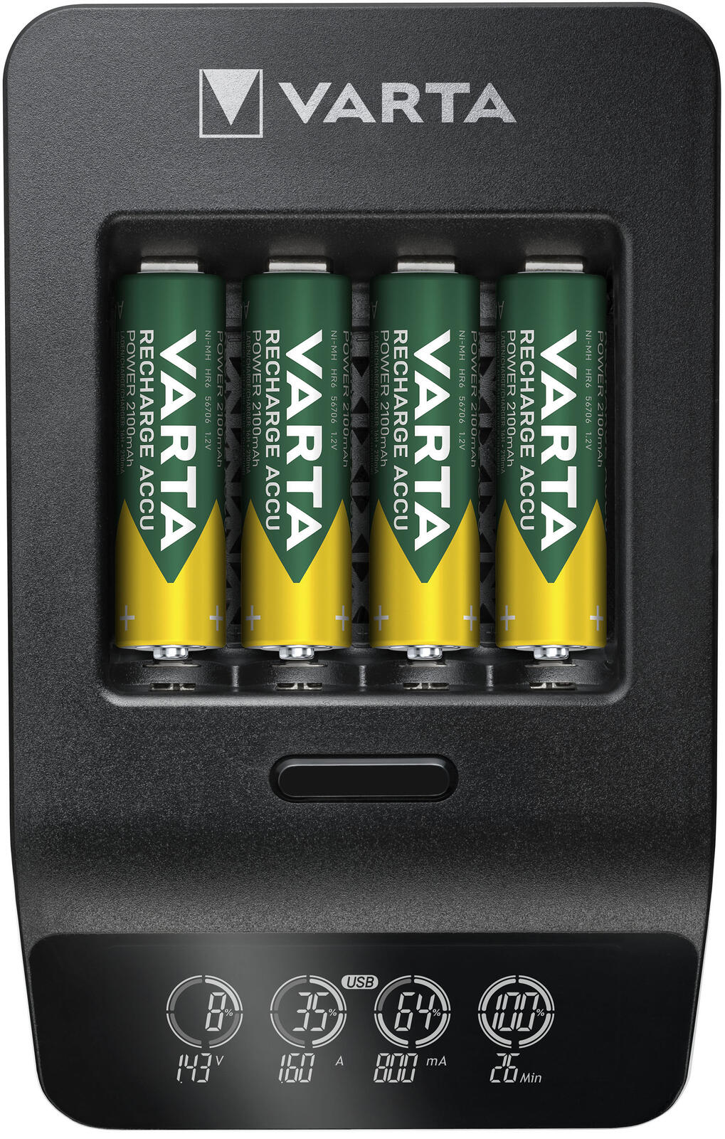 VARTA Akku-Ladegerät inkl. Akkus LCD Smart Charger+