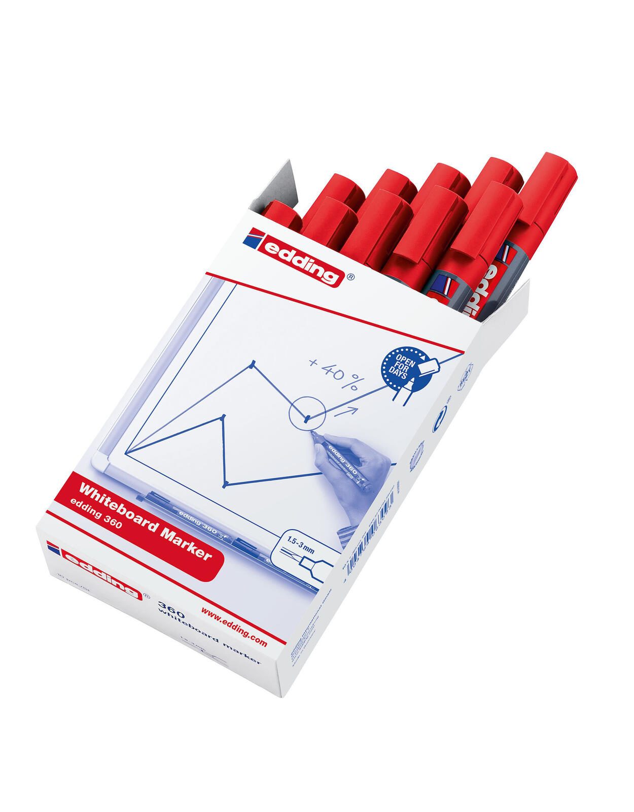 edding 360 Whiteboard-Marker 1.5 - 3.0 mm Rot