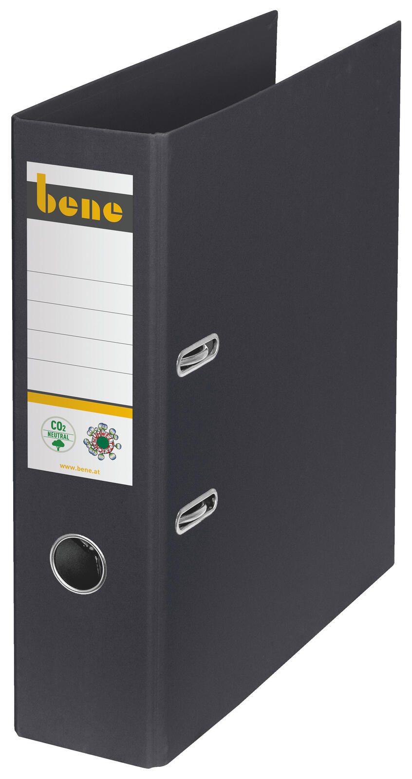 bene Ordner Rückenbreite 8 cm DIN A4 Karton schwarz