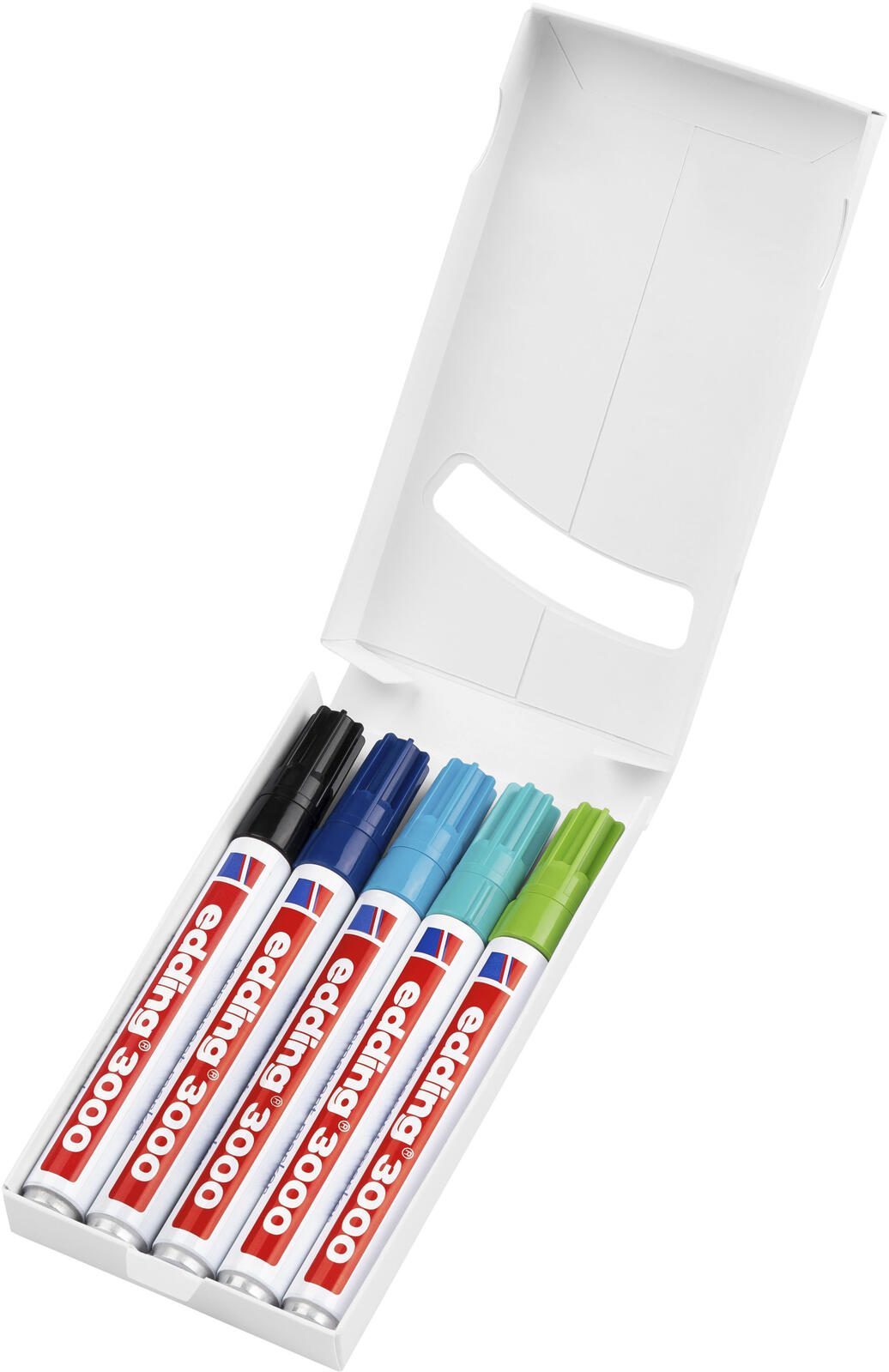 Edding Permanentmarker fs 5St Permanentmarker hellblau, blau, türkis, hellgrün, schwarz 1.5 - 3.0 mm