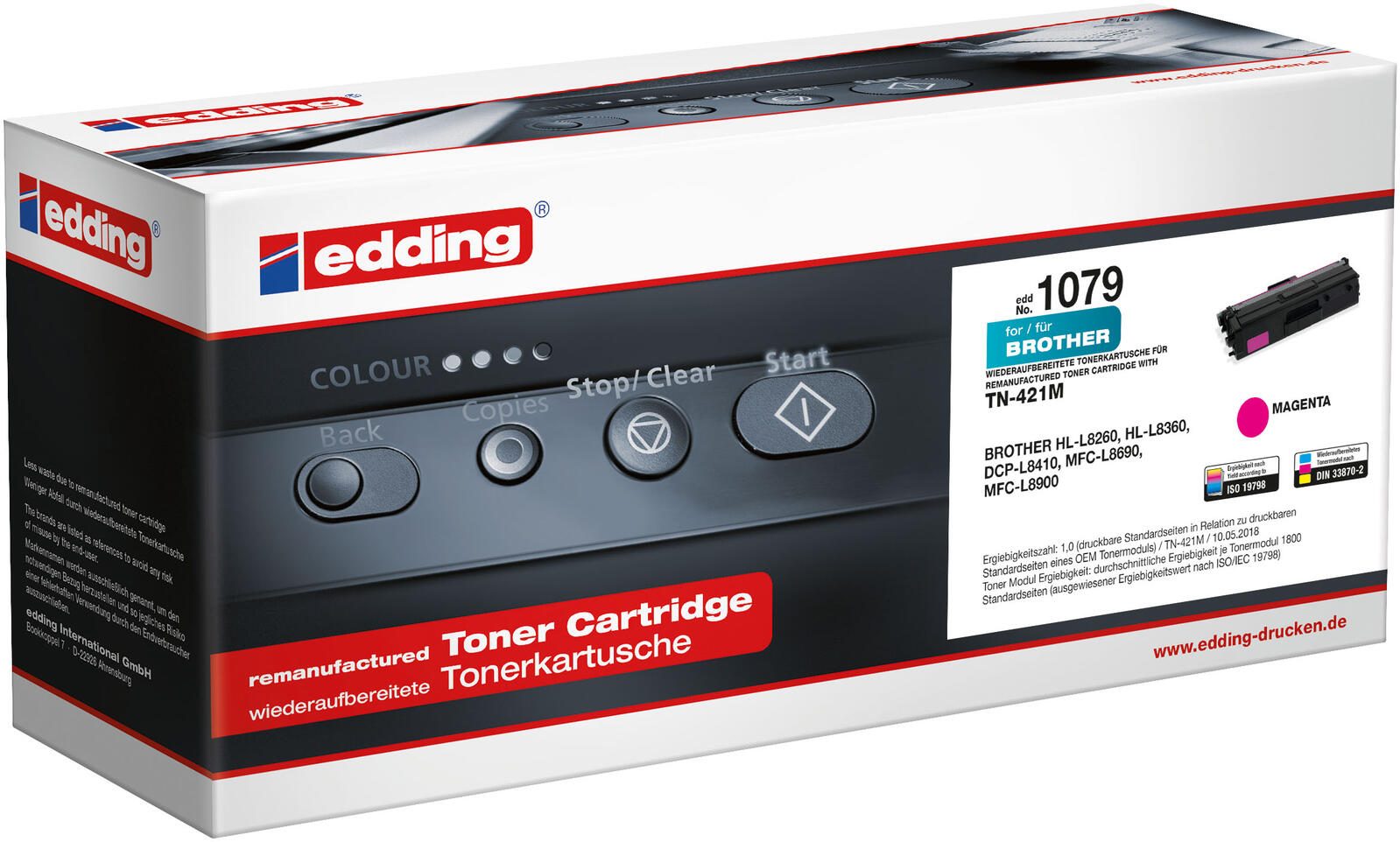 edding Toner EDD-1079 magenta kompatibel zu brother TN-421M