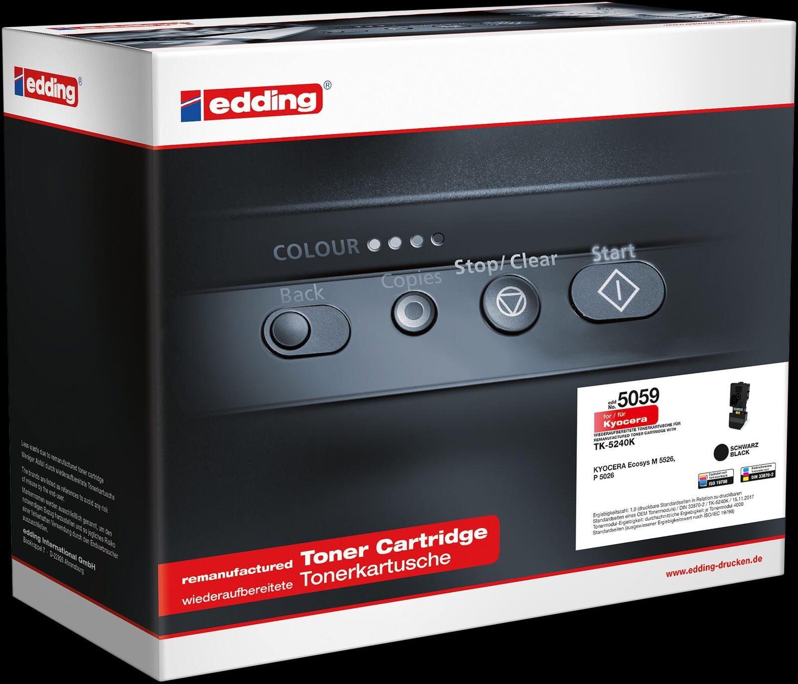 edding Toner EDD-5059 schwarz kompatibel zu KYOCERA TK-5240K