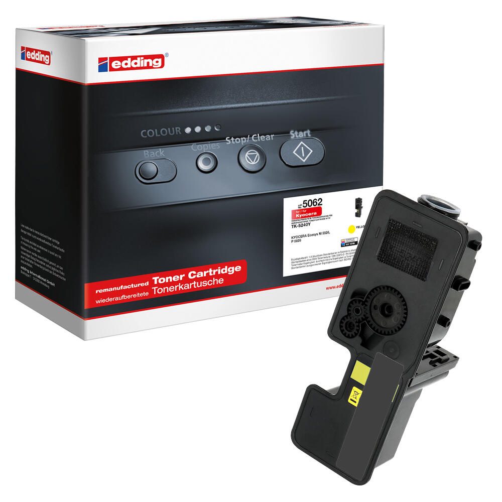 edding Toner EDD-5062 gelb kompatibel zu KYOCERA TK-5240Y