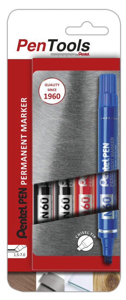 Pentel Permanentmarker 1.5 - 7.0 mm Mehrfarbig
