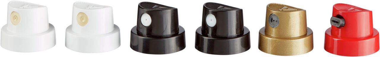 edding Sprühköpfe-Set weiß, schwarz, rot, gold