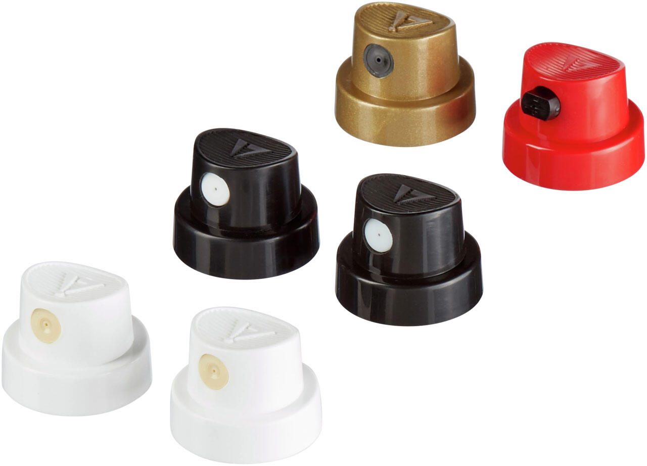 edding Sprühköpfe-Set weiß, schwarz, rot, gold