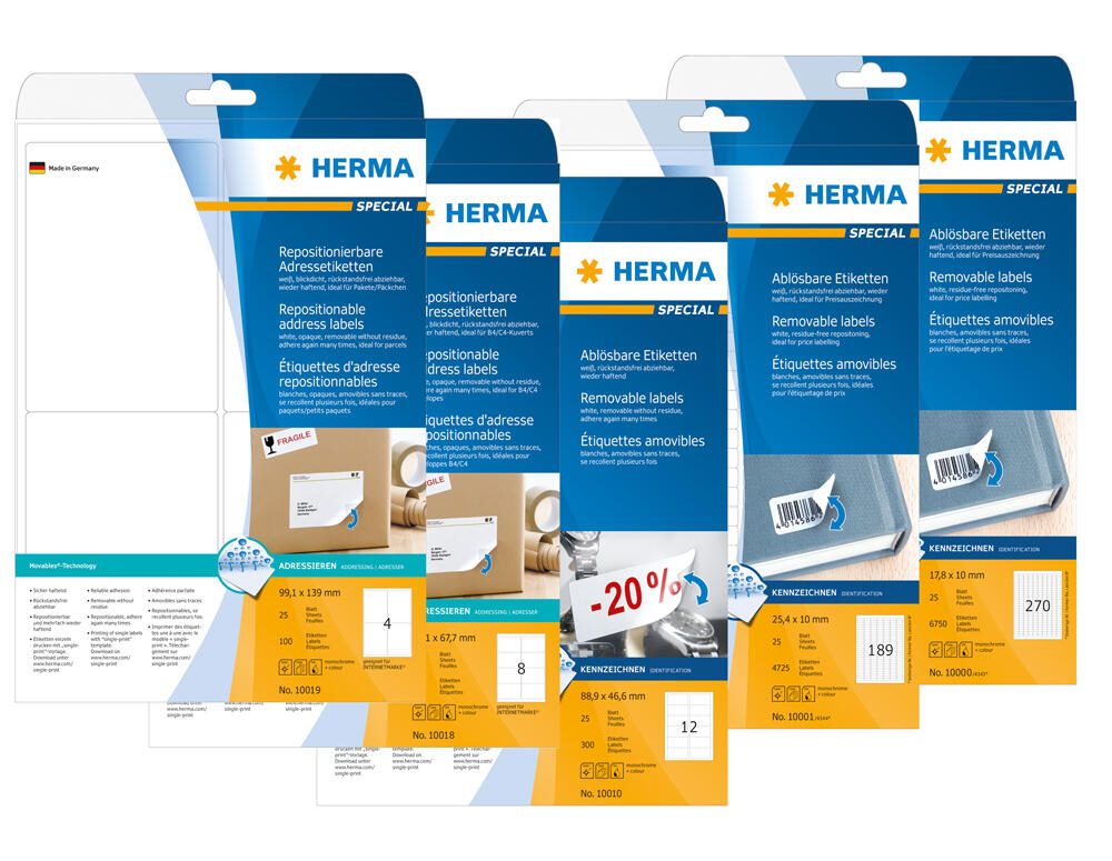 HERMA Etiketten 10000 weiß 17,8 x 10,0 mm