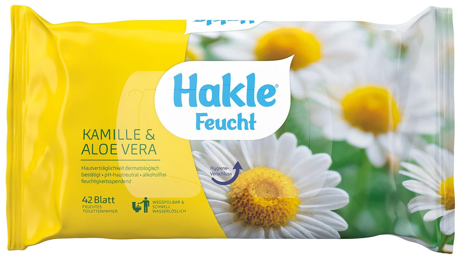 Hakle Feuchtes Toilettenpapier Kamille und Aloe Vera 1-lagig